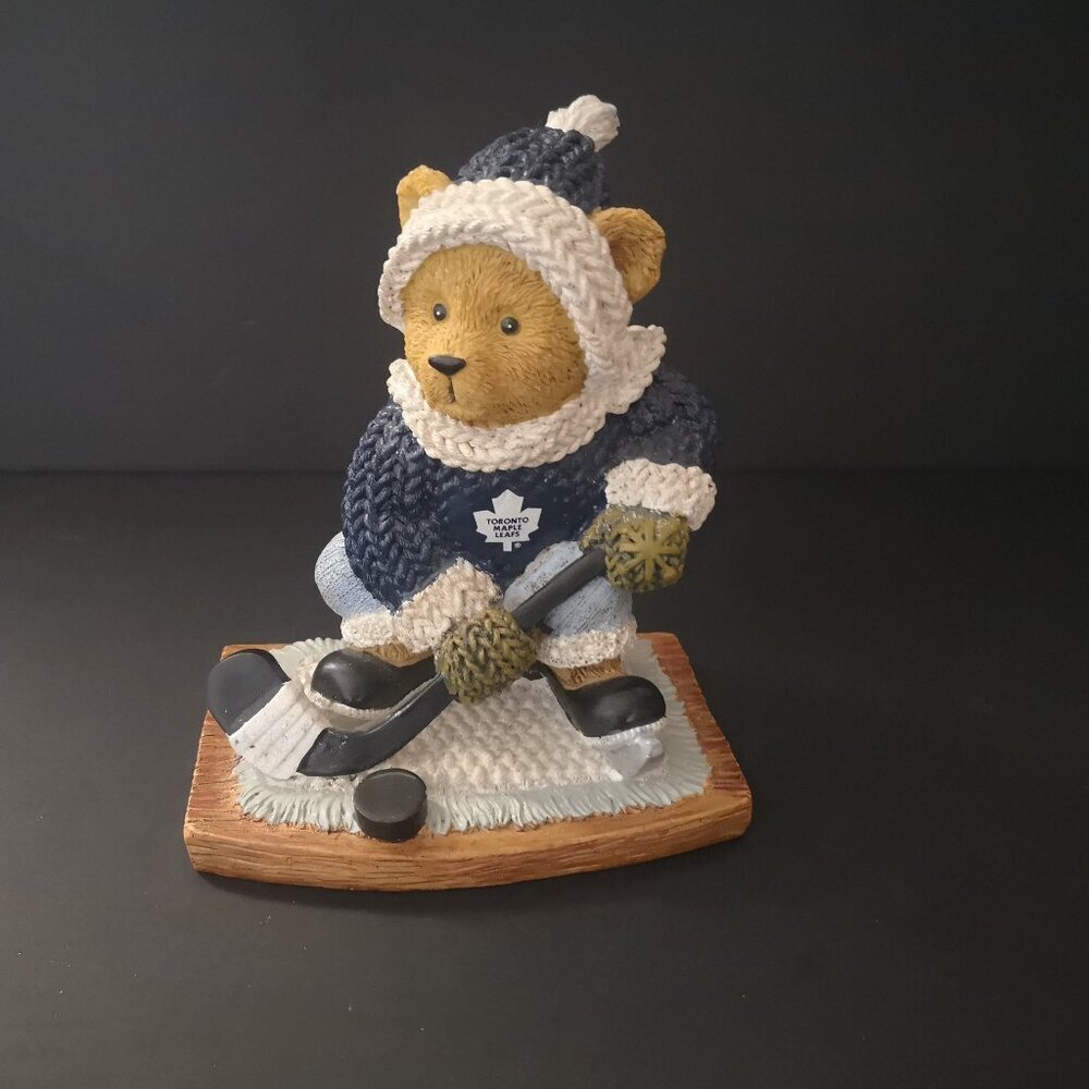 The Memory Co. Toronto Maple Leafs Resin Carlton the Bear Hockey Limited Edition